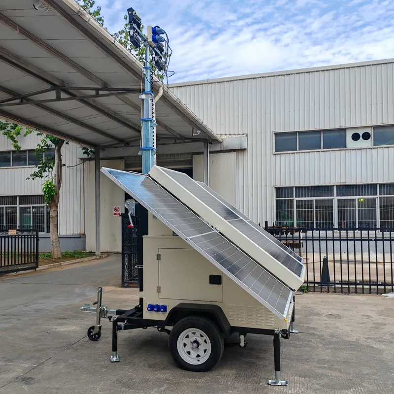4TNVE600 – 7–9 m Trailer Solar Mobile Light Tower, vista 2