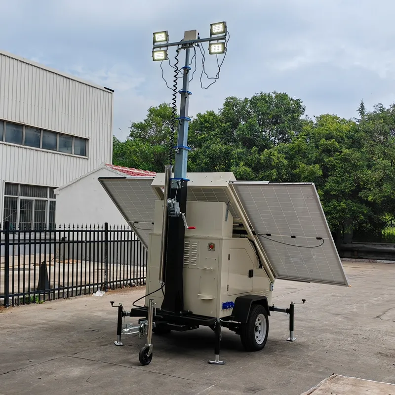 4TNVE600 – 7–9 m Trailer Solar Mobile Light Tower, vista 3