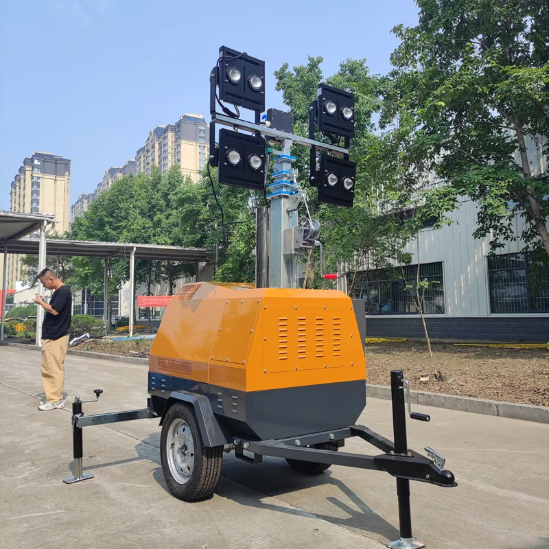4VA4000 – 7 m Trailer Hand-Lifting Mobile Lighting Tower, vista 3
