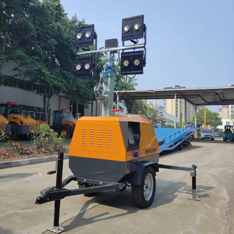 4VA4000 – 7 m Trailer Hand-Lifting Mobile Lighting Tower